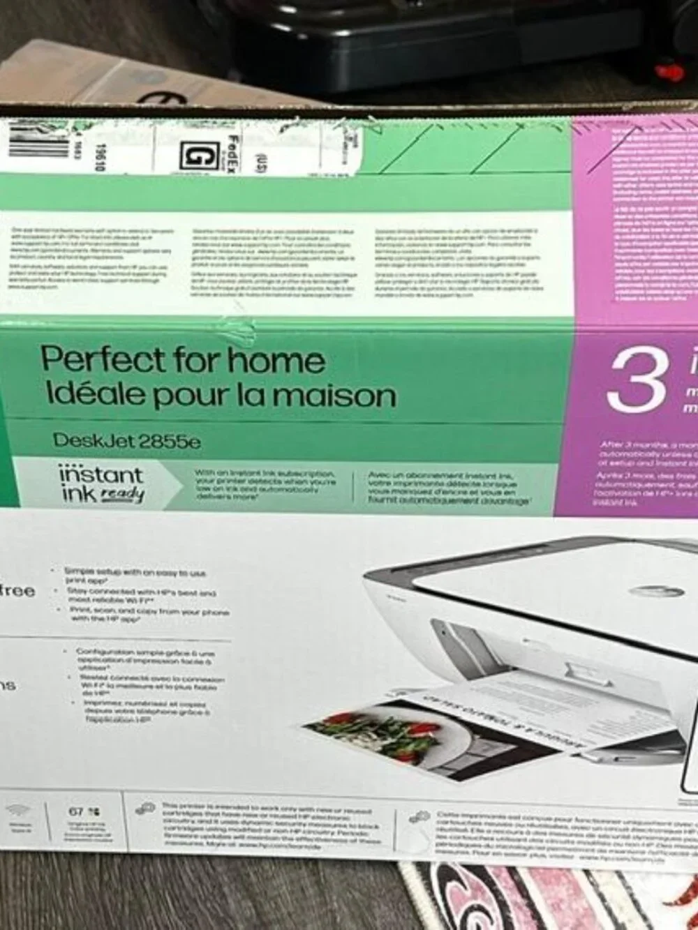 * HP DeskJet 2855e All-in-One Inkjet Printer, Color Mobile Print, Copy, Scan